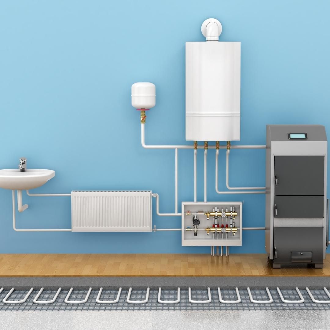 Image montage d'un système de chauffage